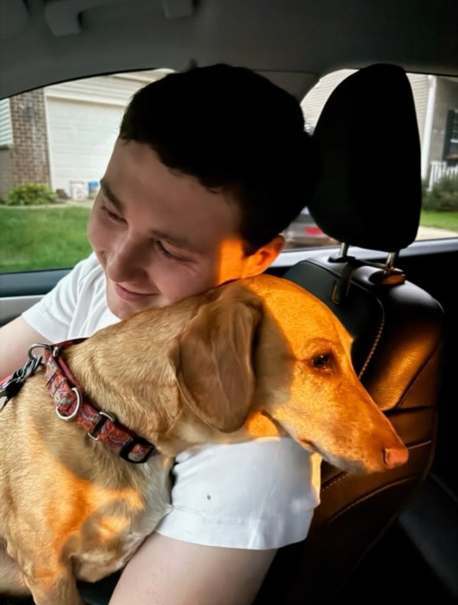 Kevin with his dog